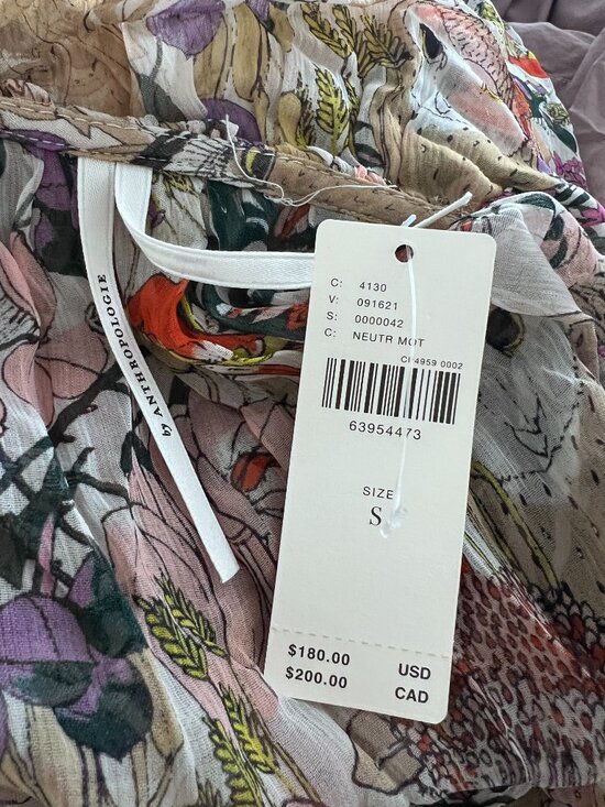 Rare NWT Anthropologie The Marais printed owl chiffon boho maxi dress size s - Picture 4 of 5